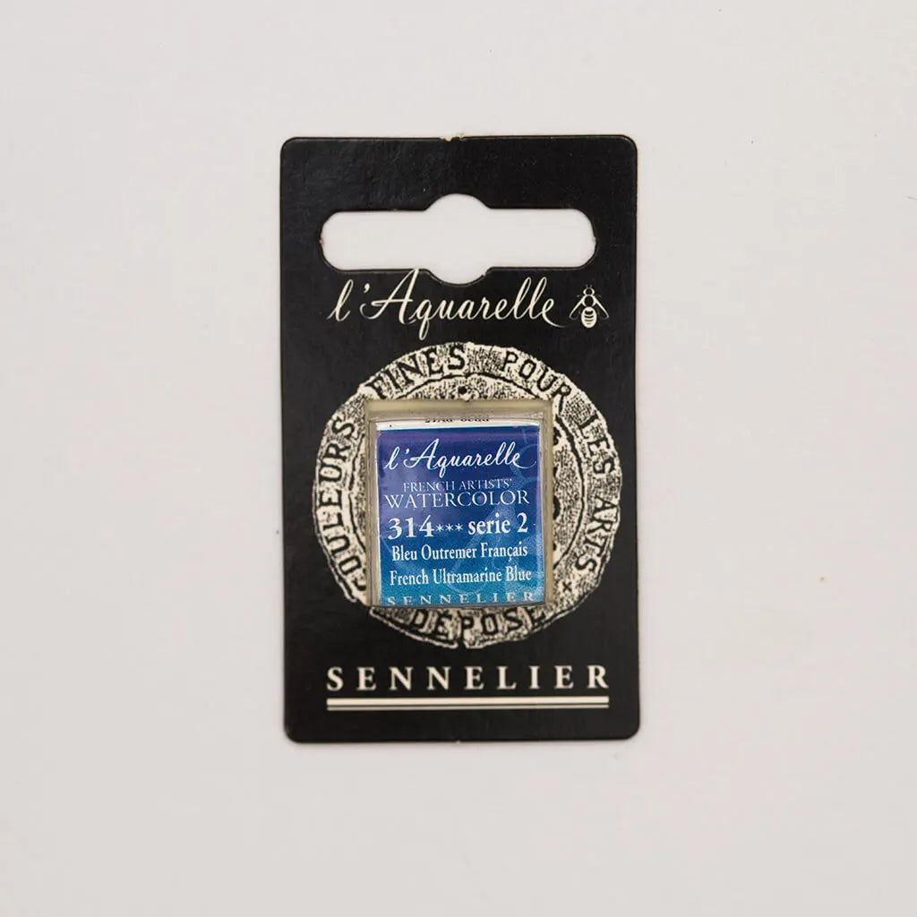 Sennelier Artist Watercolor Half Pans S2, French Ultramarine Blue