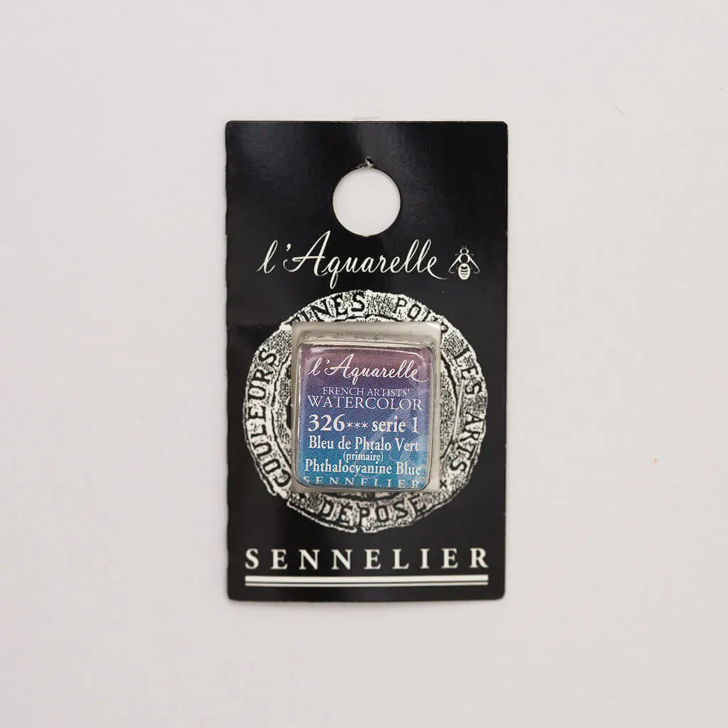 Sennelier Artist Watercolor Half Pans S1, Phthalocyanine Blue