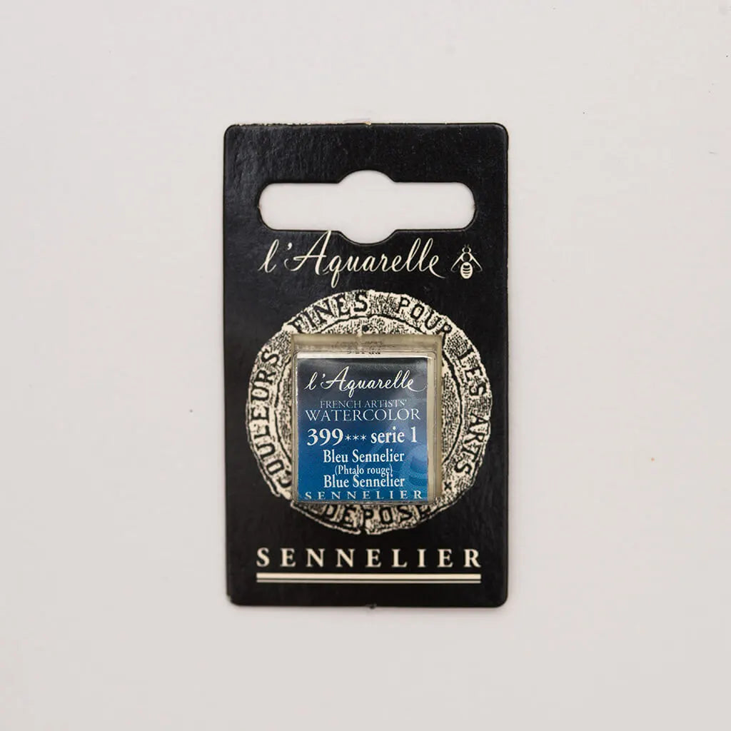 Sennelier Artist Watercolor Half Pans S1, Blue Sennelier