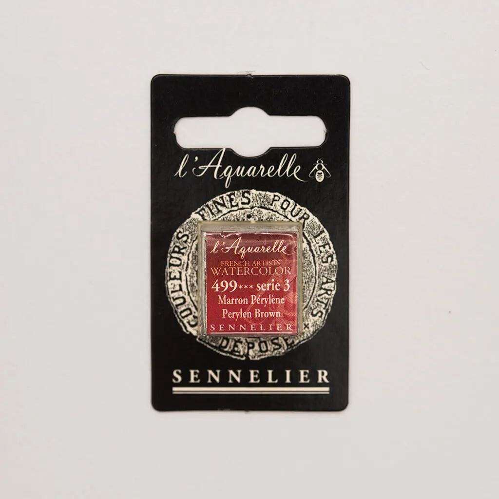 Sennelier Artist Watercolor Half Pans S3, Perylen Brown