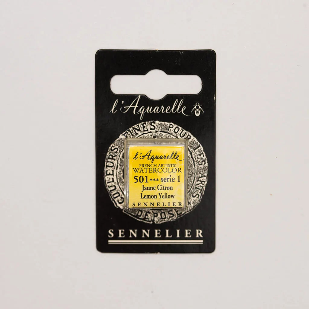 Sennelier Artist Watercolor Half Pans S1, Lemon Yellow