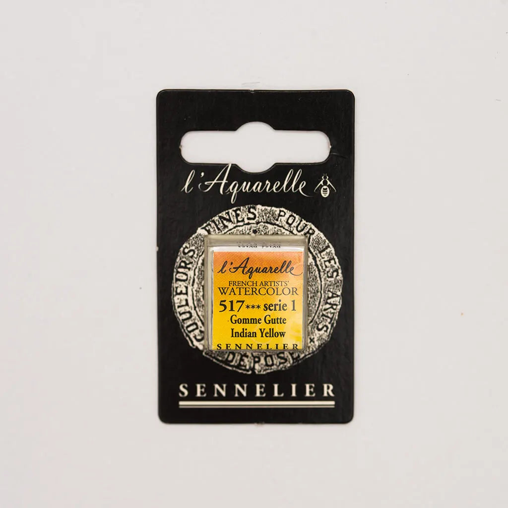 Sennelier Artist Watercolor Half Pans S1, Indian Yellow