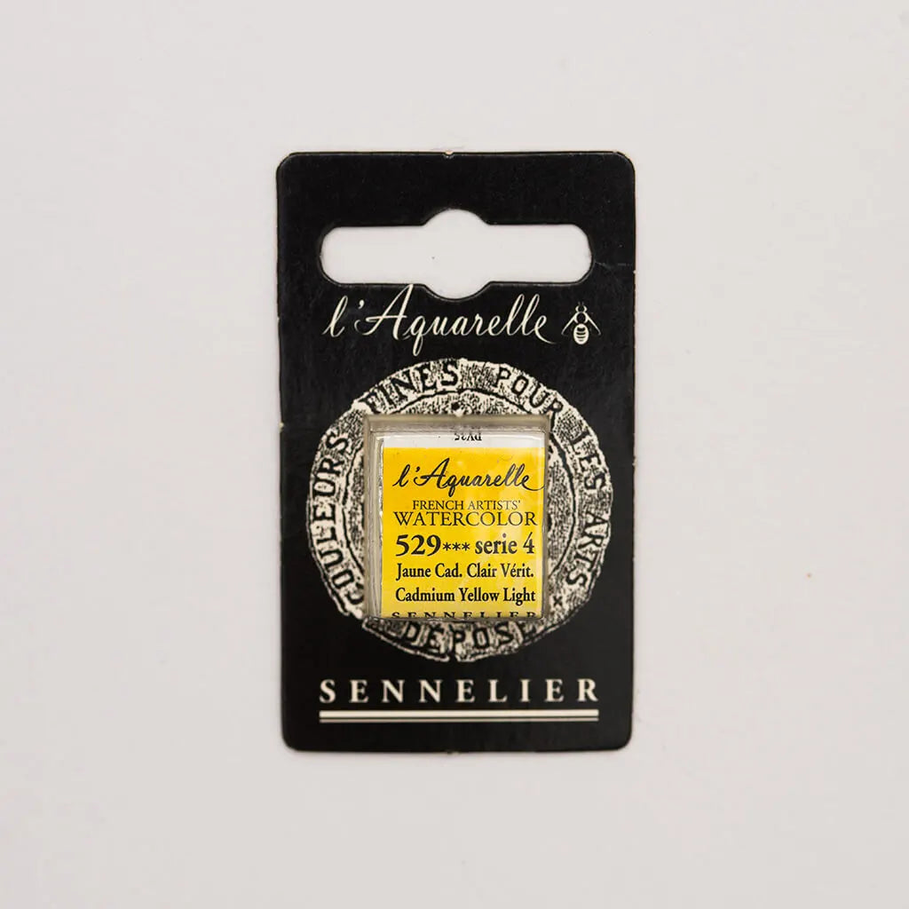 Sennelier Artist Watercolor Half Pans S4, Cadmium Yellow Light