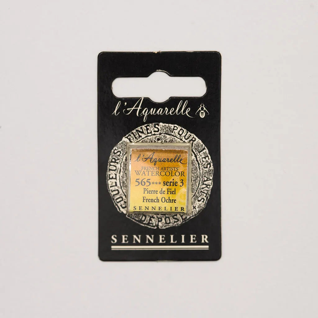Sennelier Artist Watercolor Half Pans S3, French Ochre
