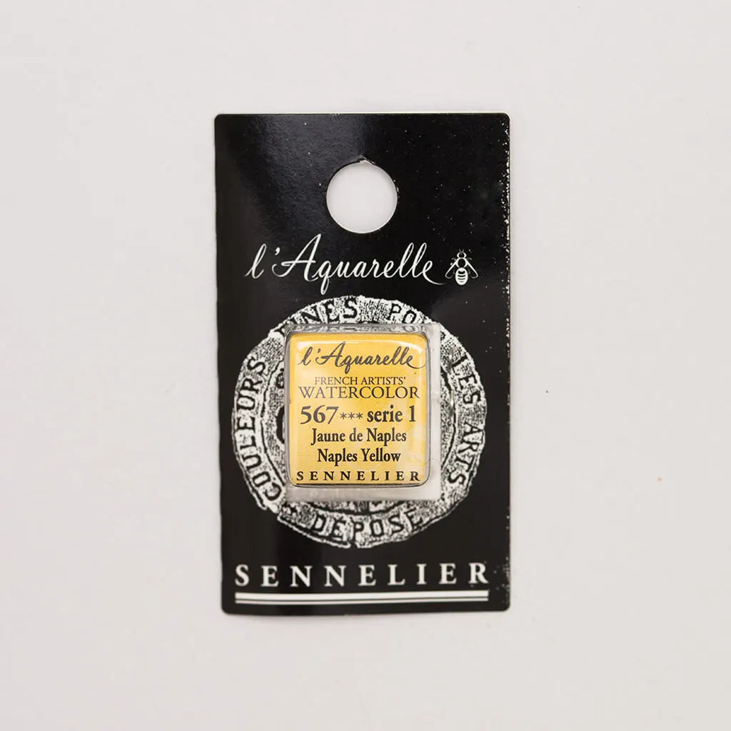 Sennelier Artist Watercolor Half Pans S1, Naples Yellow