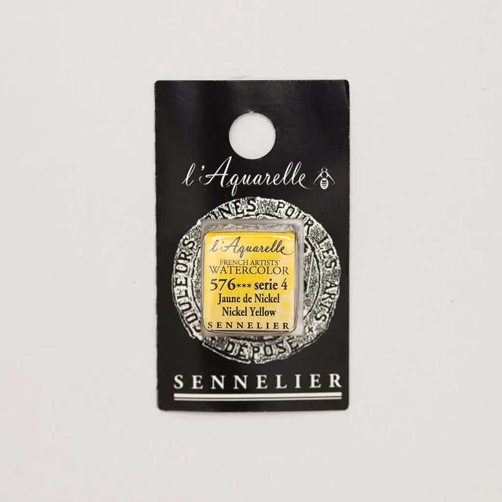 Sennelier Artist Watercolor Half Pans S4, Nickel Yellow