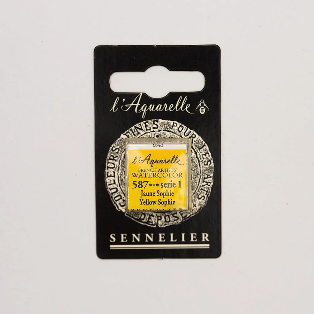 Sennelier Artist Watercolor Half Pans S1, Yellow Sophie