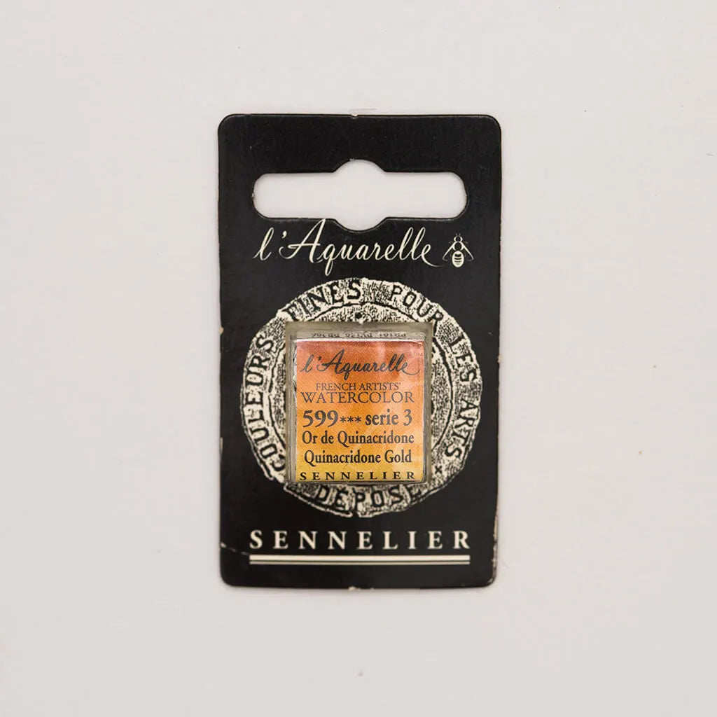 Sennelier Artist Watercolor Half Pans S3, Quinacridone Gold