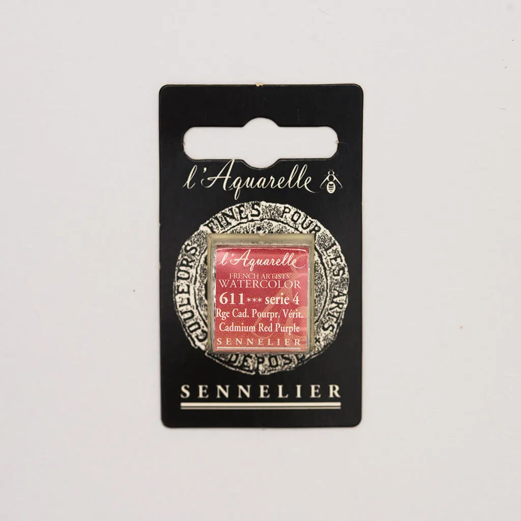 Sennelier Artist Watercolor Half Pans S4, Cadmium Red Purple