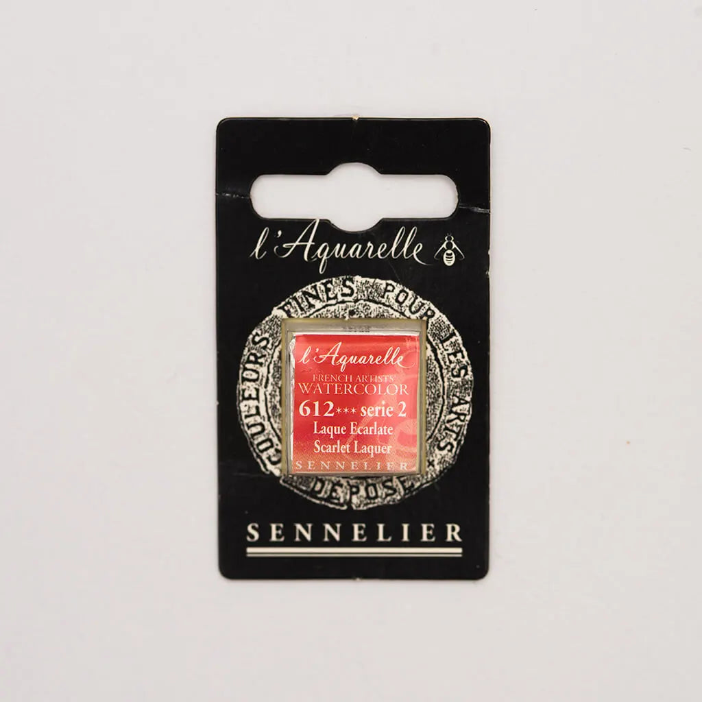 Sennelier Artist Watercolor Half Pans S2, Scarlet Laquer