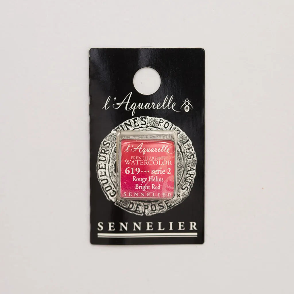 Sennelier Artist Watercolor Half Pans S2, Bright Red