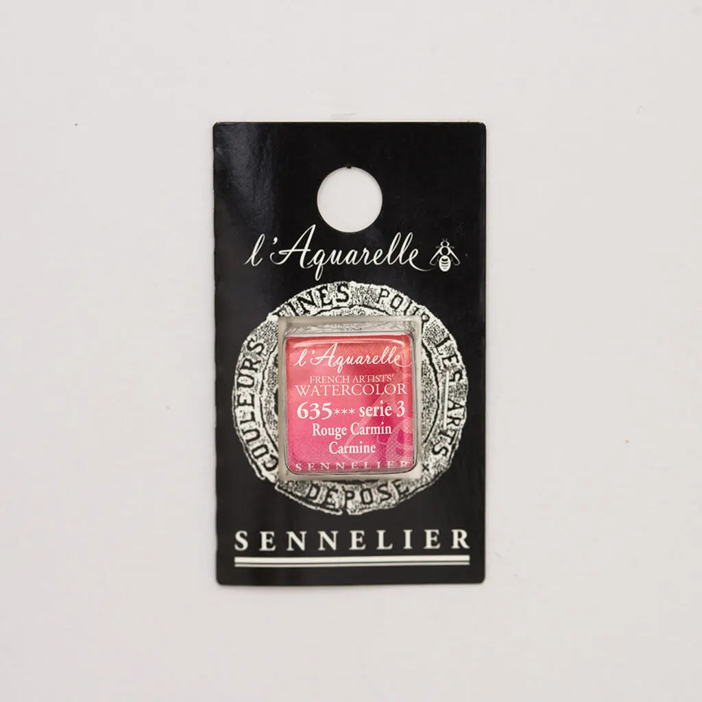 Sennelier Artist Watercolor Half Pans S3, Carmine