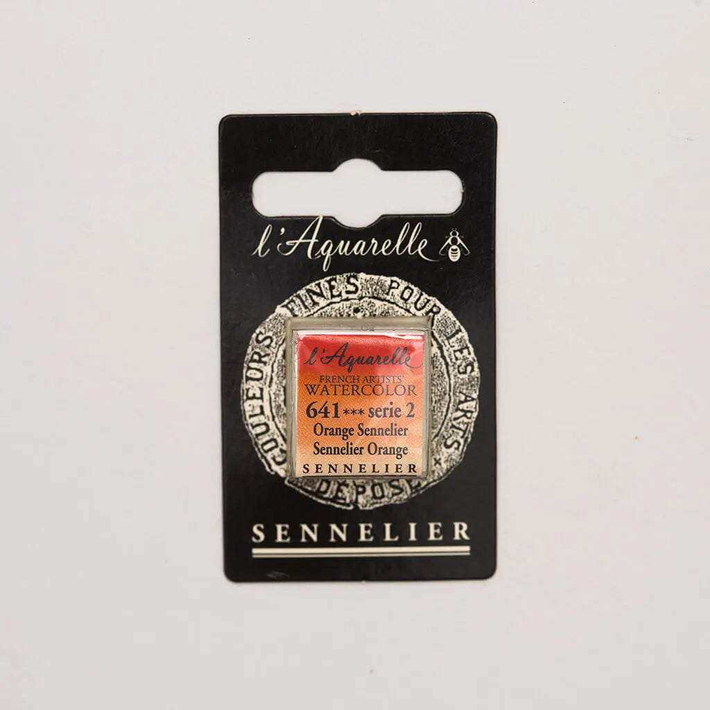 Sennelier Artist Watercolor Half Pans S2, Sennelier Orange