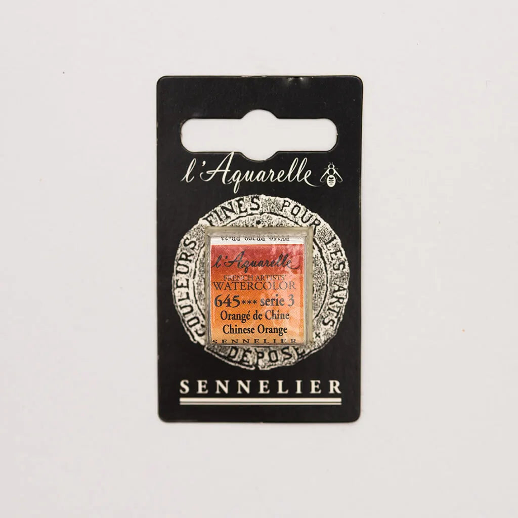 Sennelier Artist Watercolor Half Pans S3, Chinese Orange