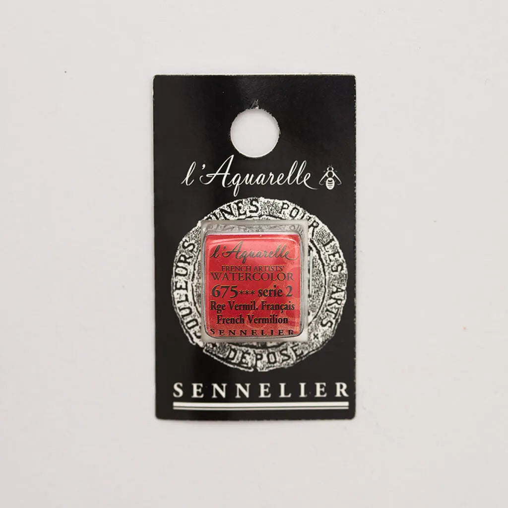 Sennelier Artist Watercolor Half Pans S2, French Vermilion