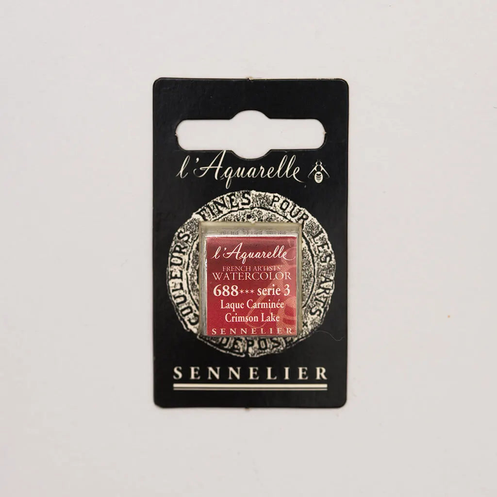 Sennelier Artist Watercolor Half Pans S3, Crimson Lake