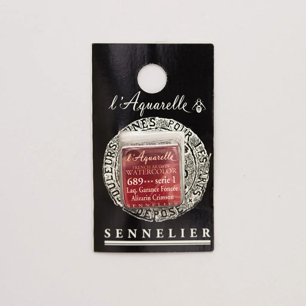 Sennelier Artist Watercolor Half Pans S1, Alizarin Crimson