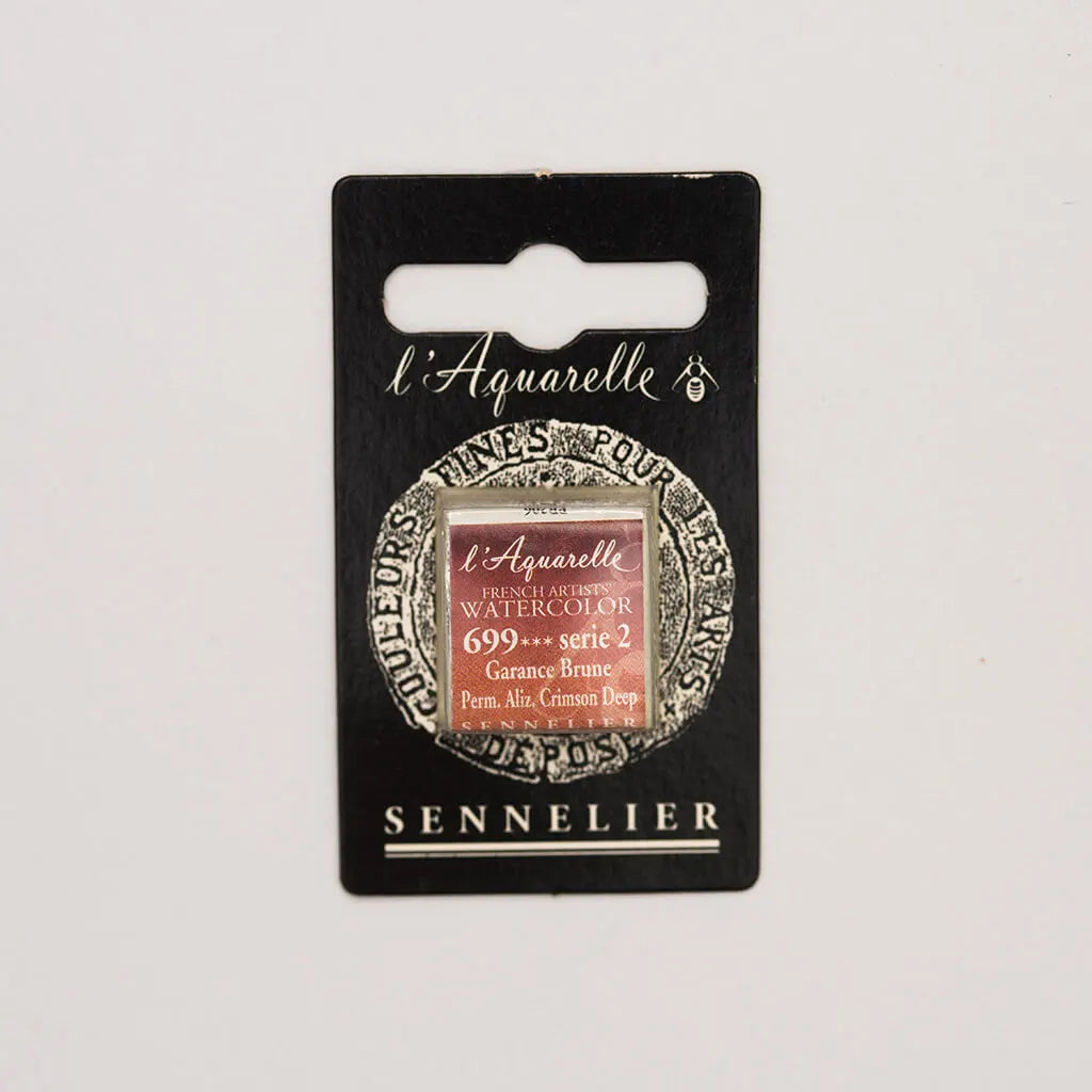 Sennelier Artist Watercolor Half Pans S2, Permanent Alizarin Crimson Deep