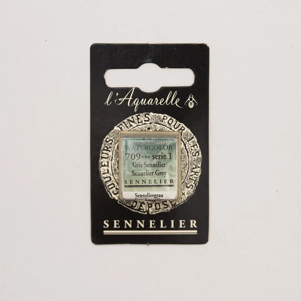 Sennelier Artist Watercolor Half Pans S1, Sennelier Grey