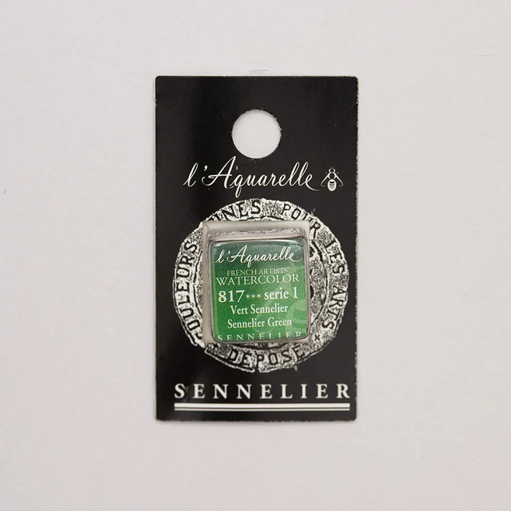 Sennelier Artist Watercolor Half Pans S1, Sennelier Green