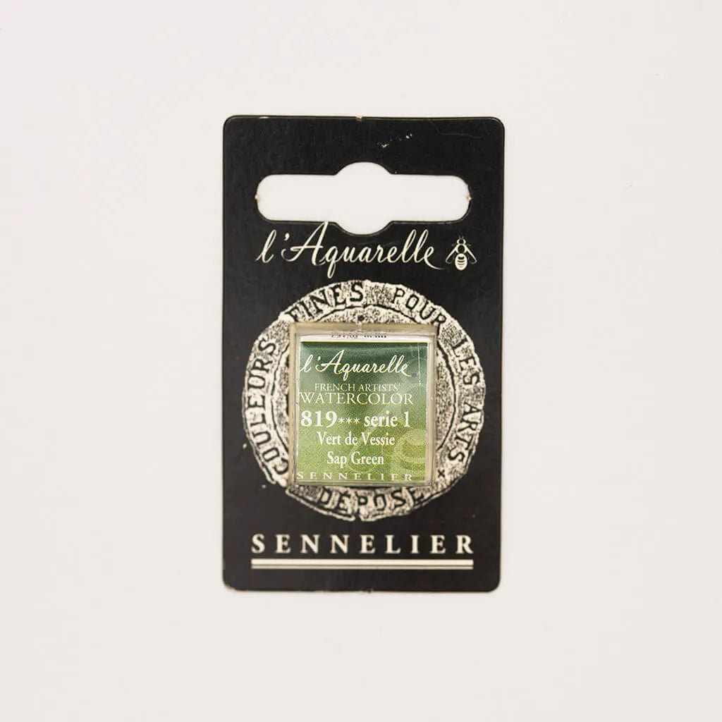 Sennelier Artist Watercolor Half Pans S1, Sap Green