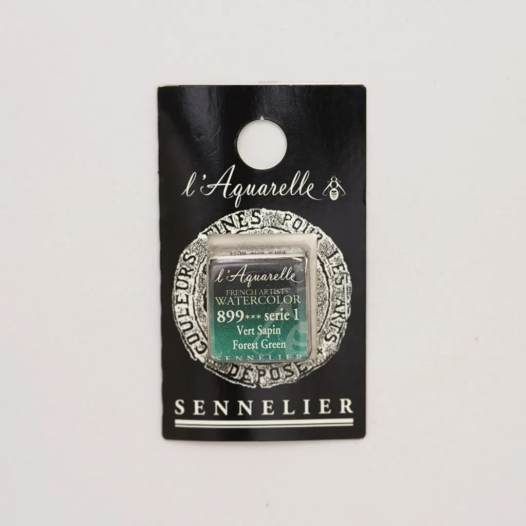 Sennelier Artist Watercolor Half Pans S1, Forest Green