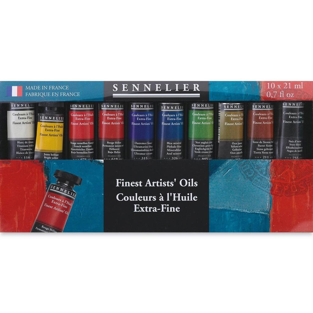 Artist Oil Colours Set of 10, 21ml