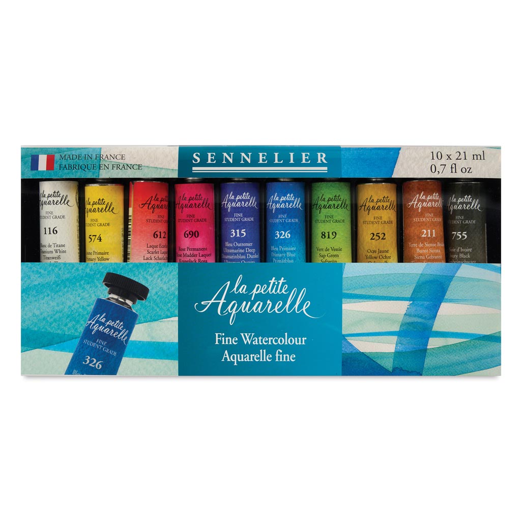 Petite Aquarelle Watercolors Set of 10 Tubes