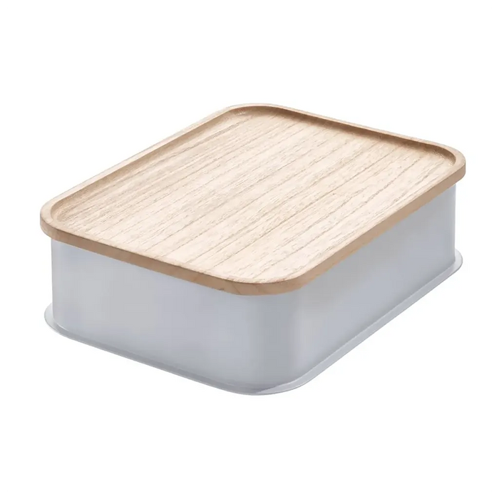 Medium Bin & Wood Lid 8.4in x 11.9in x 3in