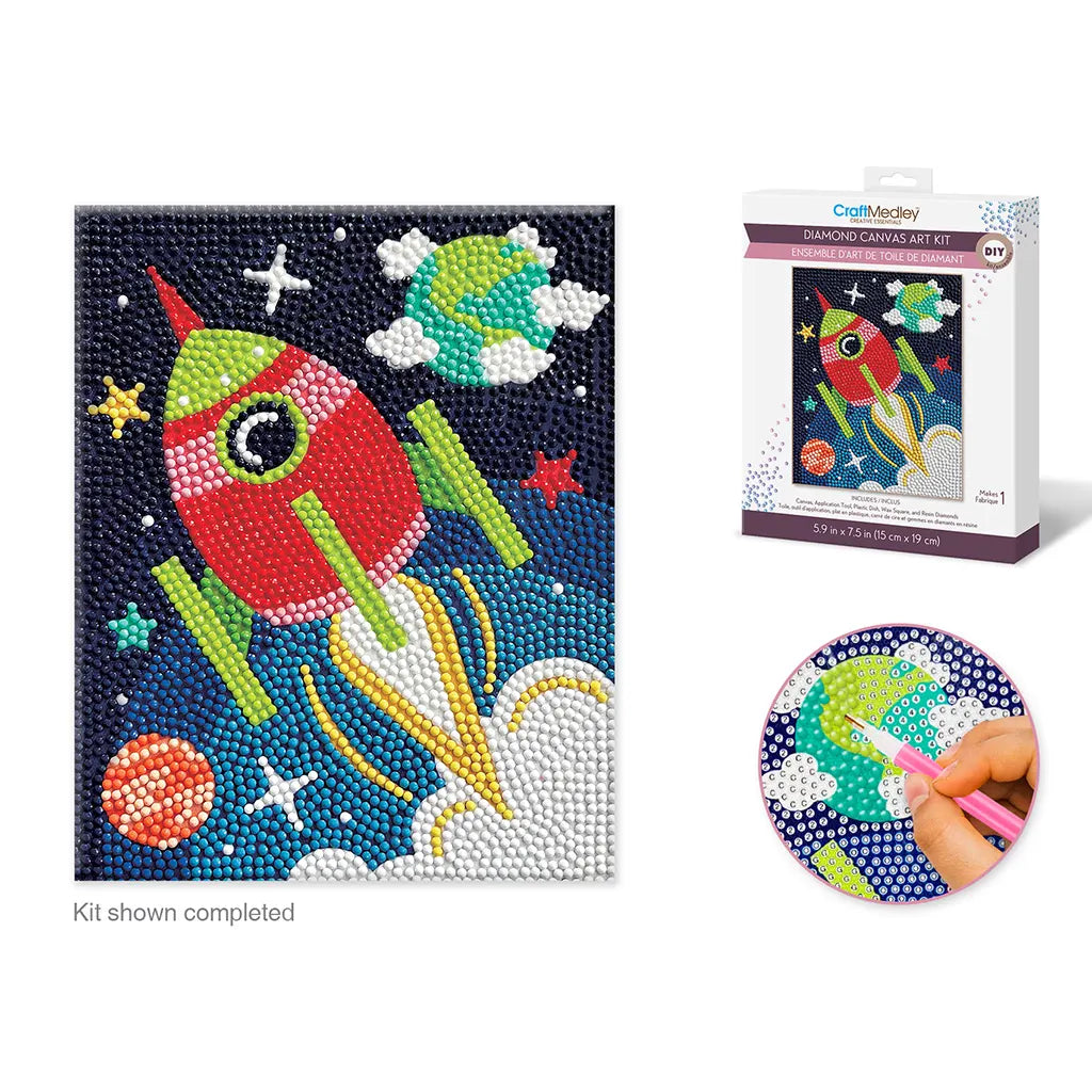 DIY Diamond Painting Kit Rocket Ship
