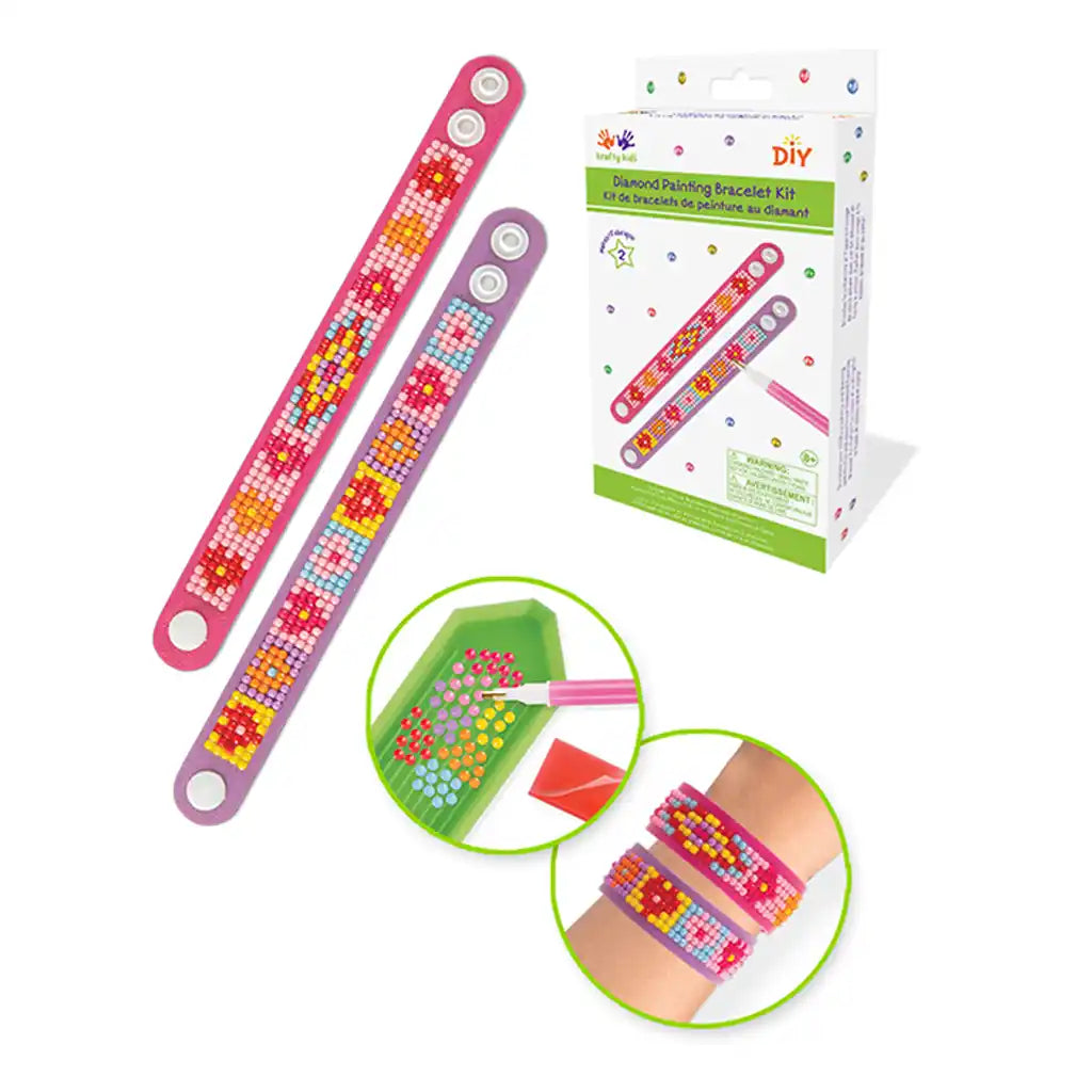 Diamond Painting DIY Bracelet x2 w/Snaps
