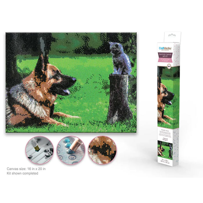 Diamond Painting Art Kit 15.8INx19.7IN w/Gems+Tool+Tray Best Friends