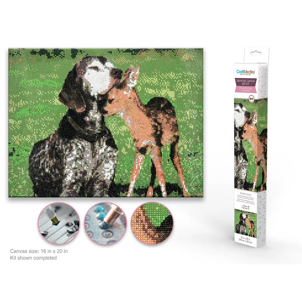 Diamond Painting Art Kit 15.8INx19.7IN w/Gems+Tool+Tray Snuggles