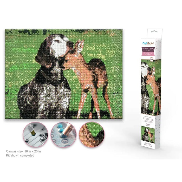 Diamond Painting Art Kit 15.8INx19.7IN w/Gems+Tool+Tray Snuggles