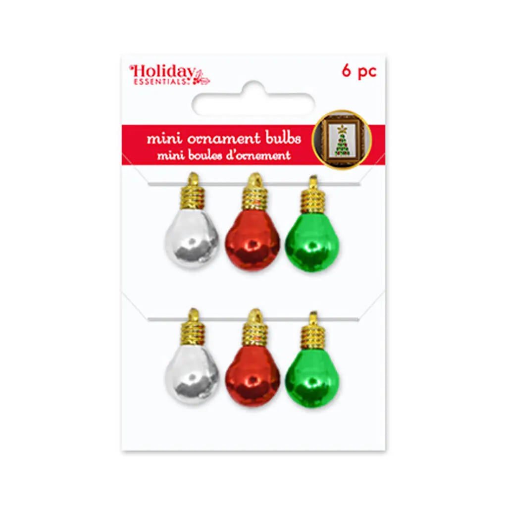 Mini Ornament Bulb 6pc  Opaque Candle