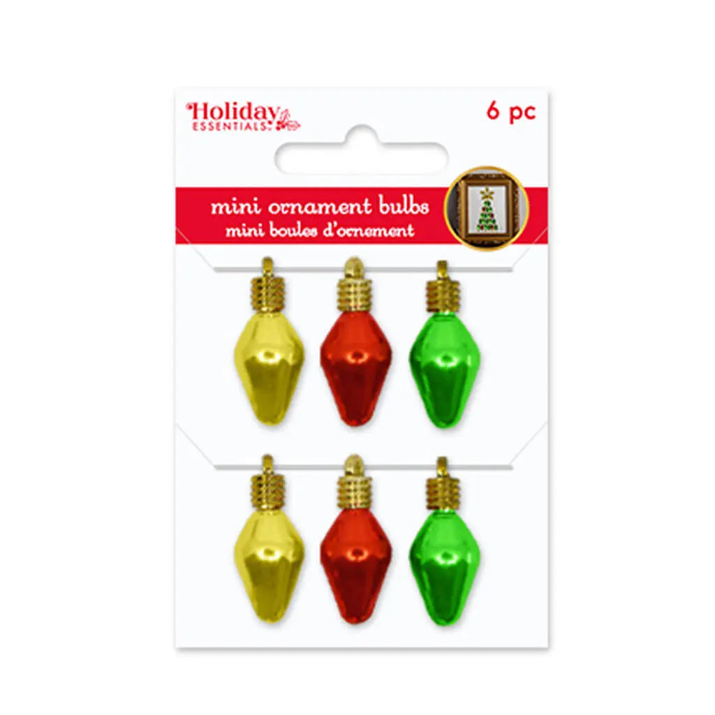 Mini Ornament Bulb 6pc  Opaque Candle