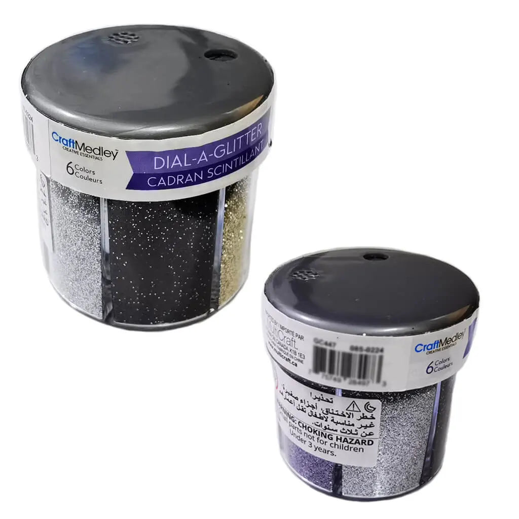60g Glitter Jar Dial-A-Glitter Black/Silver/White/Gold/Gray