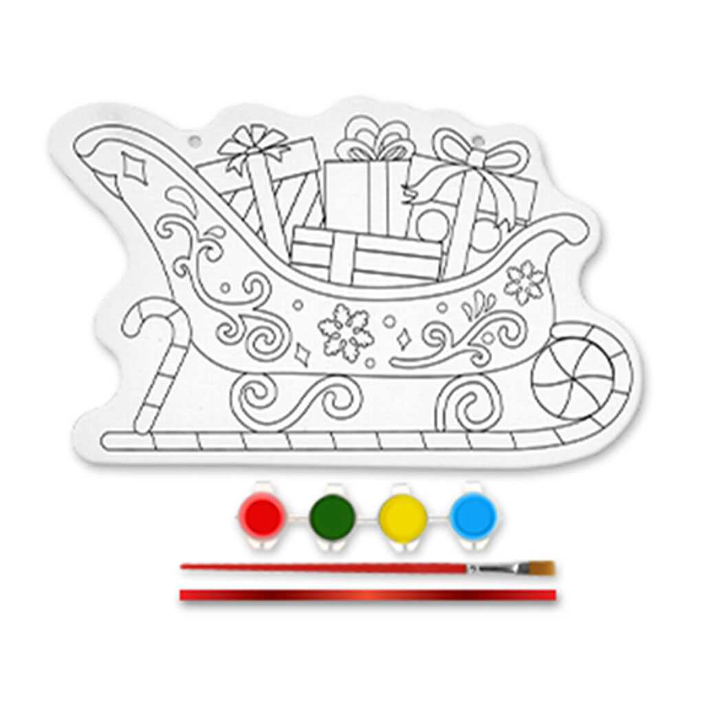 DIY Canvas Hanger with 4 Paint+Brush+Ribbon