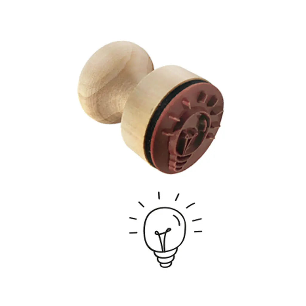 Wooden Rubber Stamps Ergonomic Handle 1.1IN Stamp Star