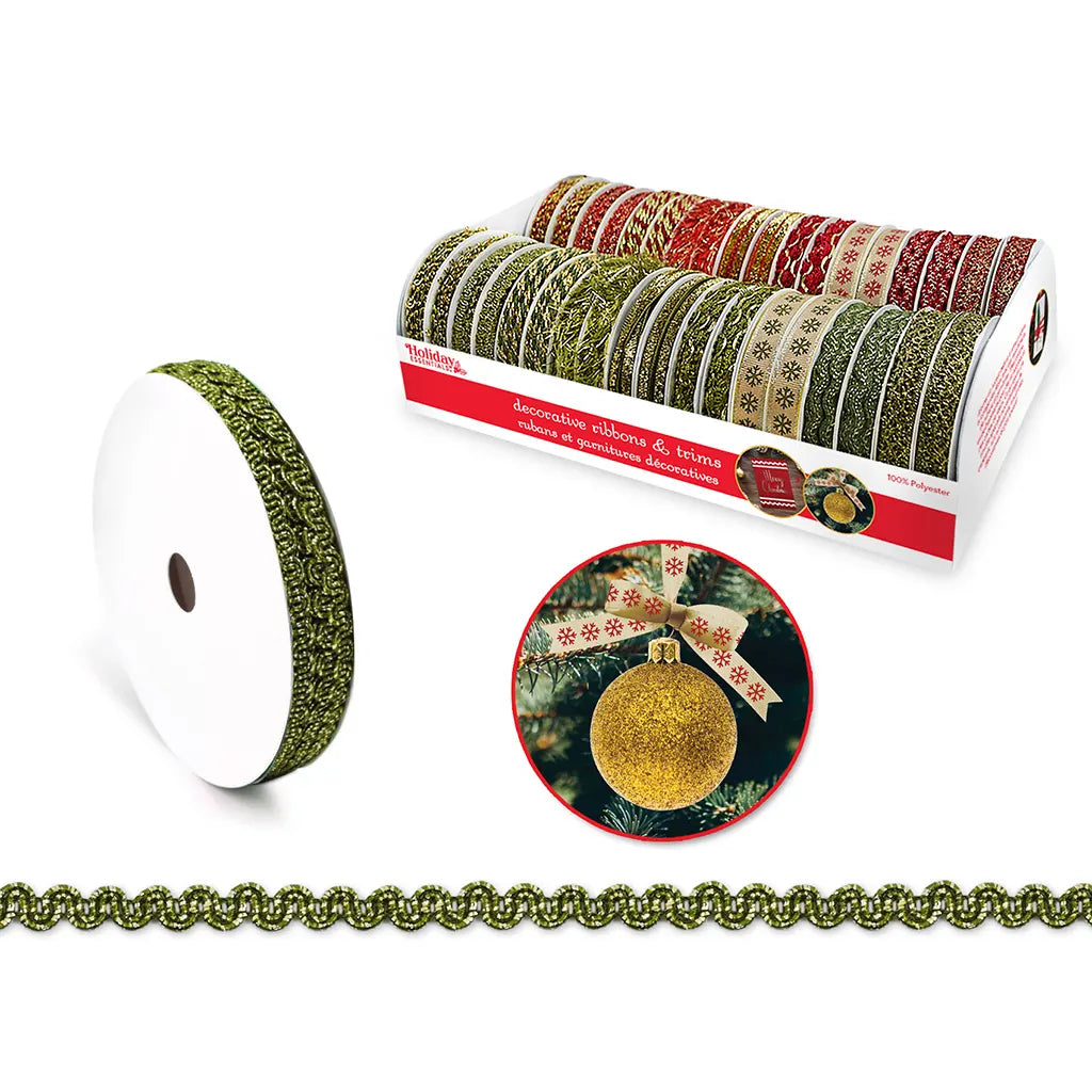 Holiday Ribbons/Trims 3yds Adornments Asst x36 Victorian Elegance