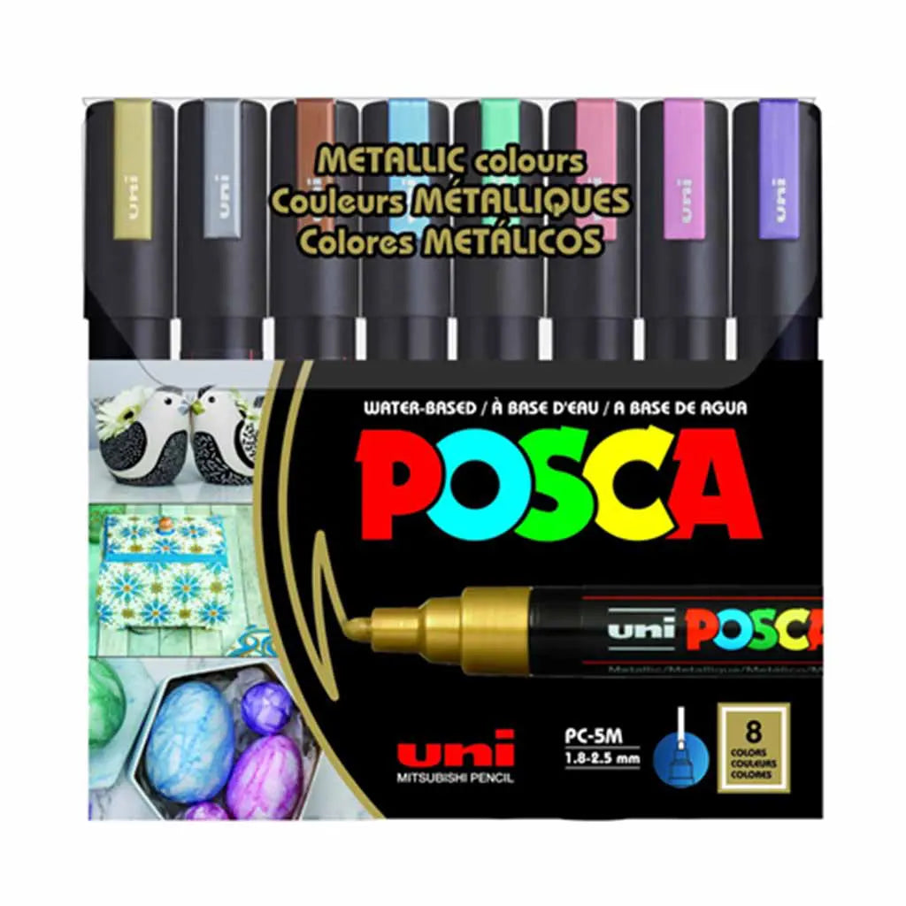 Posca Paint Marker PC-5M Medium Set/8 Metallic