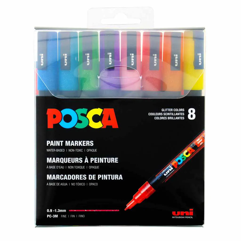 Posca Paint Marker PC-3M Fine Set/8 Glitter