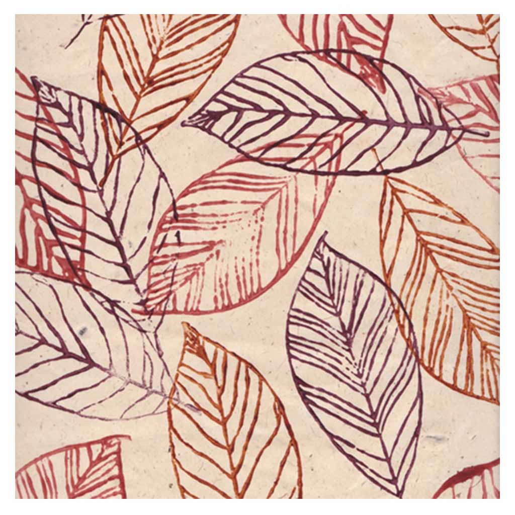 Lamali Decorative Lokta Paper Leaves 60gsm 20in x 30in, Pink/Purple