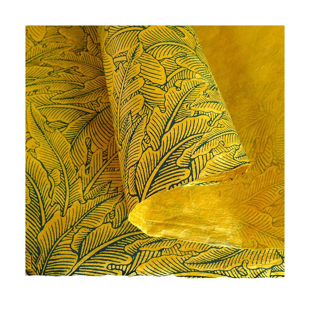 Lamali Decorative Lokta Paper Greenery Medium 60gsm 20in x 30in, Yellow
