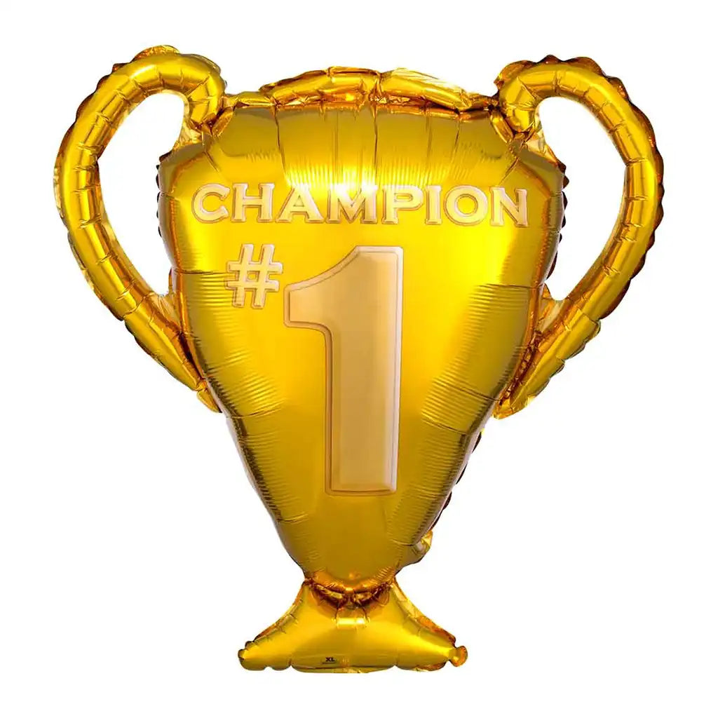Gold Trophy Super Shape Foil Balloon, 28in