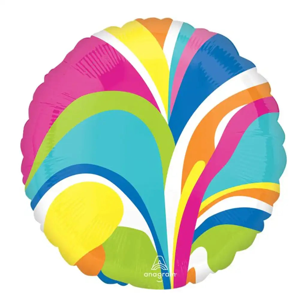 Vibrant Macro Marble Foil Balloon, 18in