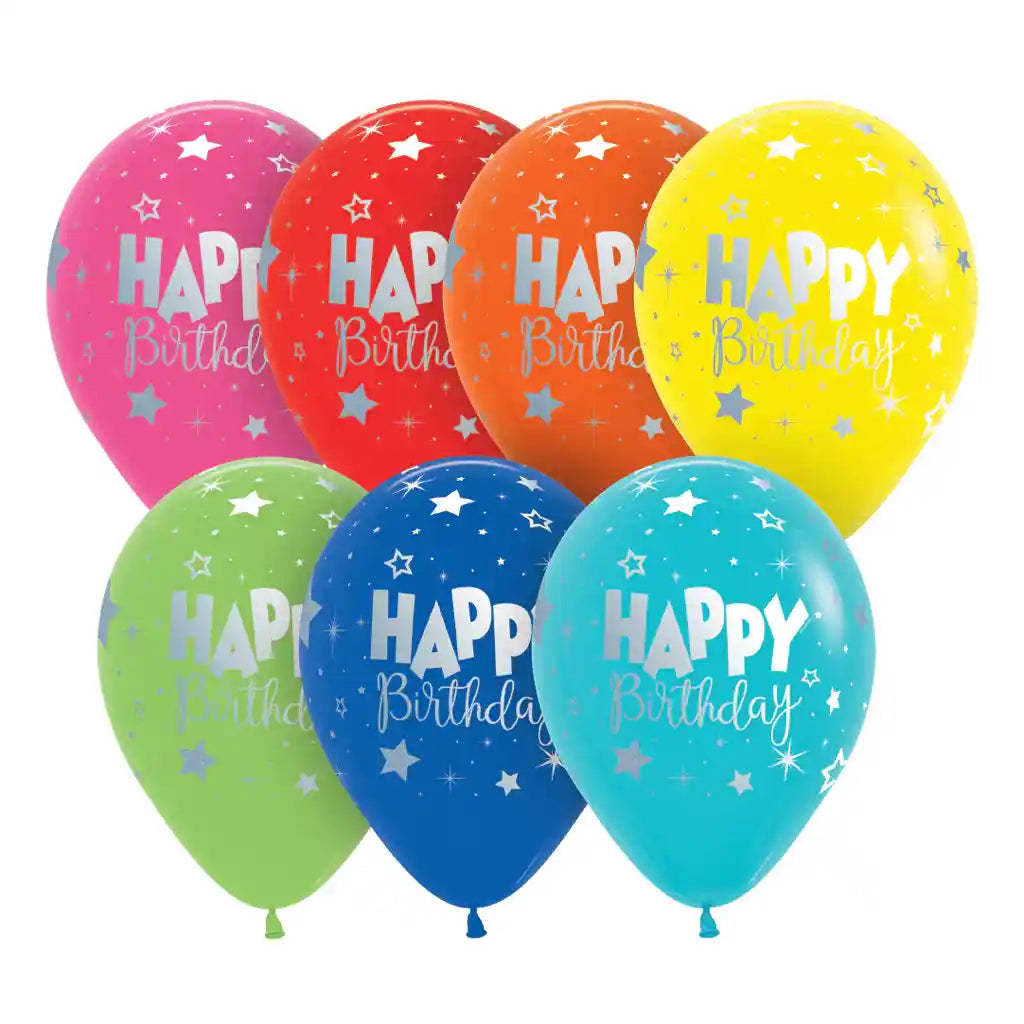 Happy Birthday Fantasy Latex Balloon, 11in