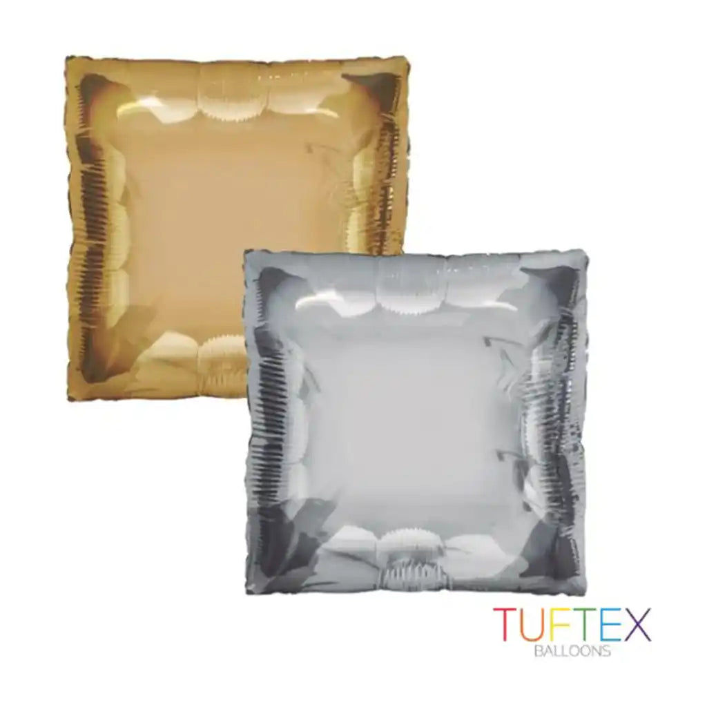 Gold &amp; Silver Square Foil Balloon, 24in