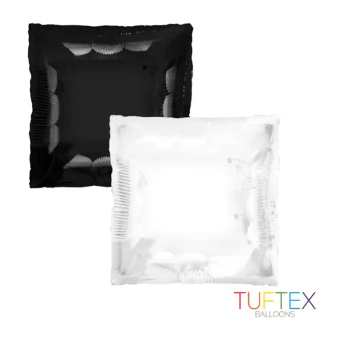 Black & White Square Foil Balloon, 24in