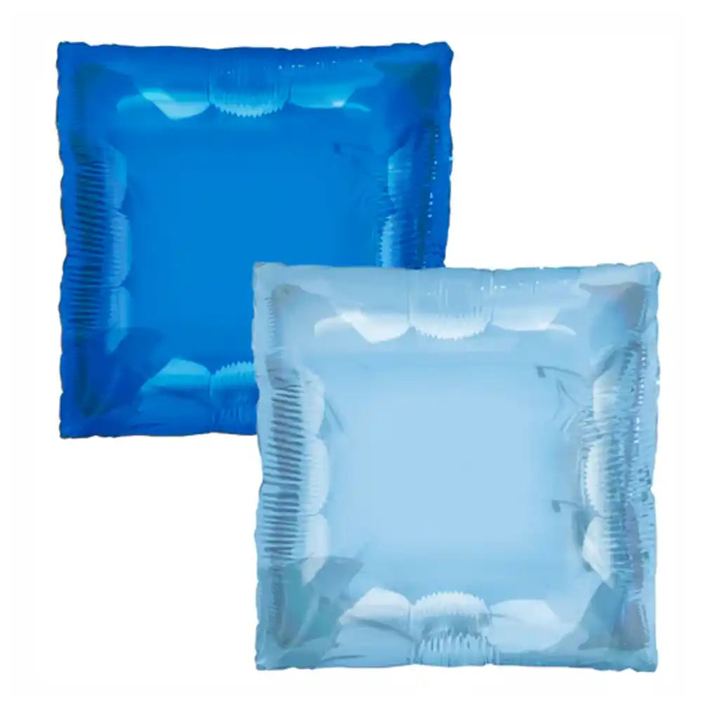 Dark Blue &amp; Light Blue Squared Foil Balloon, 24in